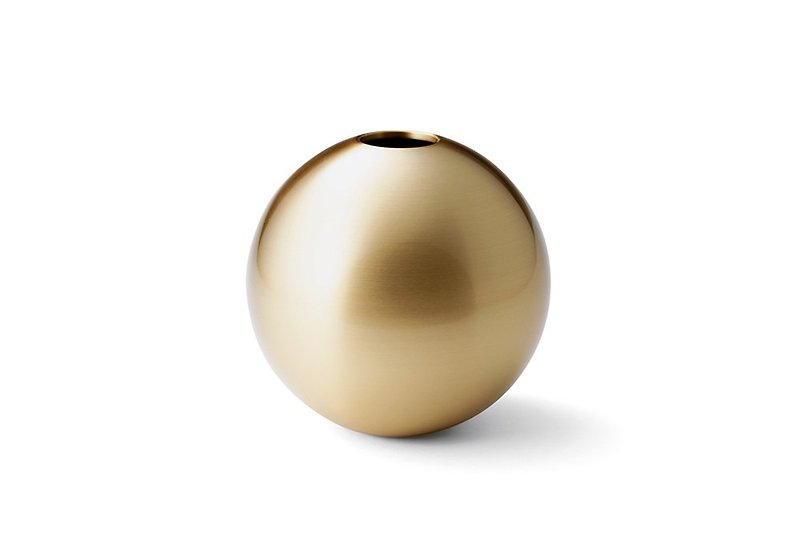 铜球花瓶 - L - 花瓶/陶器 - 铜/黄铜 金色