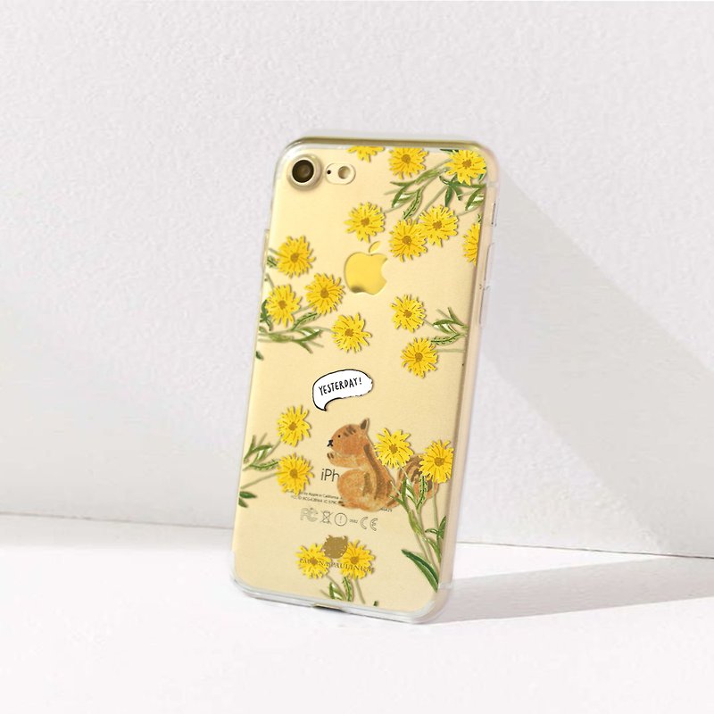 松鼠菊花 免费刻字Samsung S9定制型号 手机壳圣诞礼物  - 手机壳/手机套 - 塑料 黄色