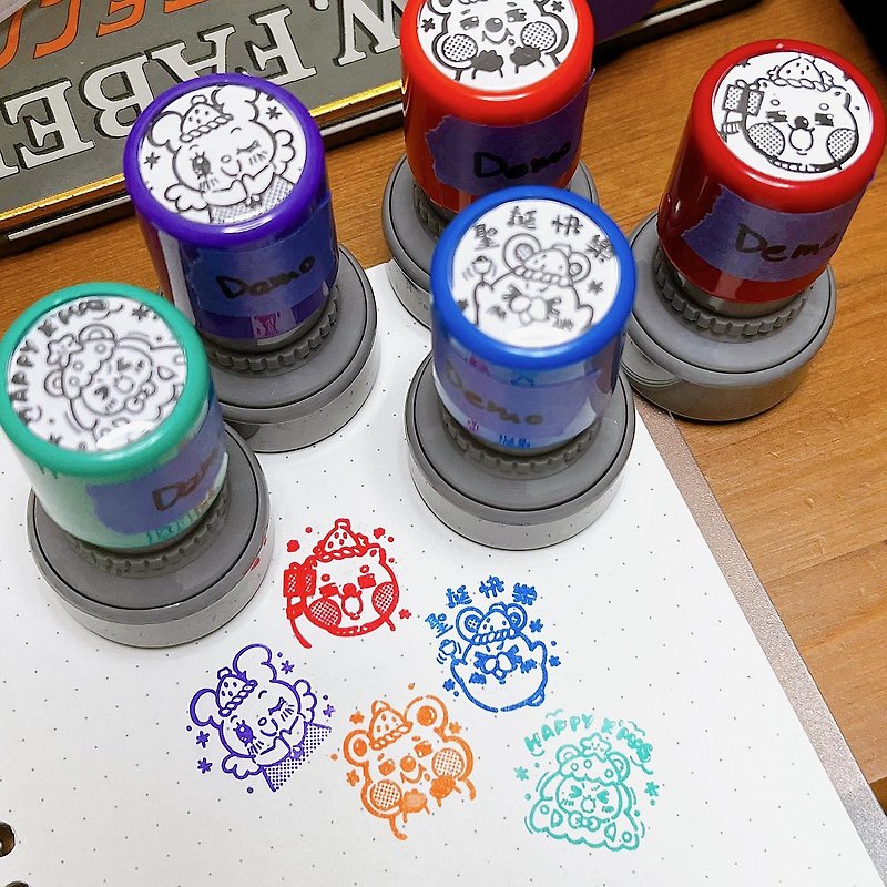 现货_Littleland 圣诞 Stamp Set - 印章/印台 - 塑料 多色
