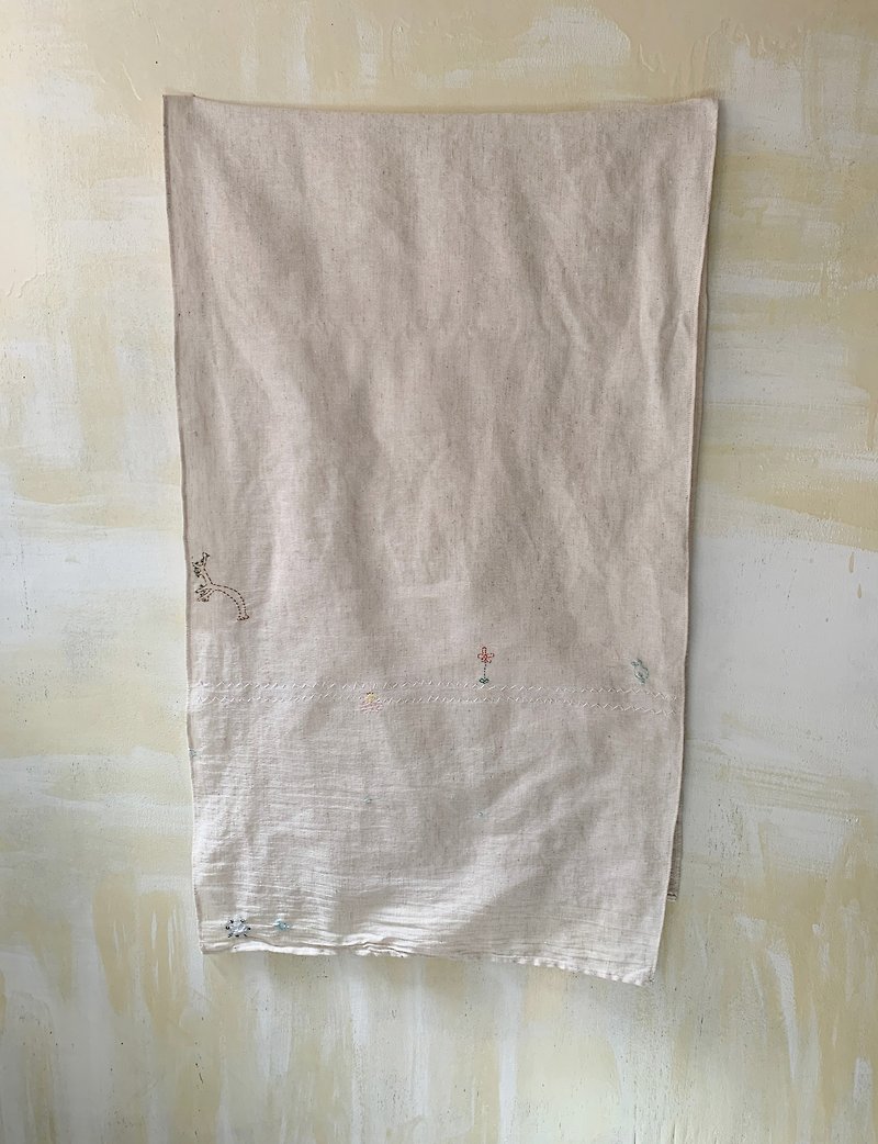 棉麻围巾--白露的早晨 - 围巾/披肩 - 棉．麻 