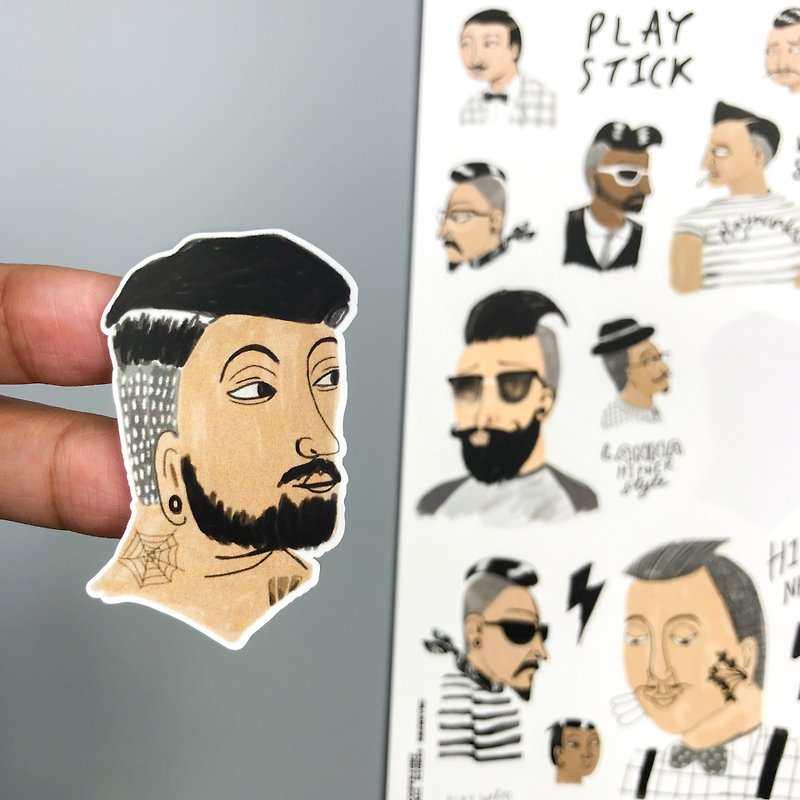Sticker – Lanna men - 贴纸 - 纸 多色