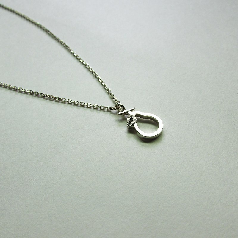 pomelo necklace_柚子项链 | 925纯银 限量 设计师手作 - 项链 - 银 银色