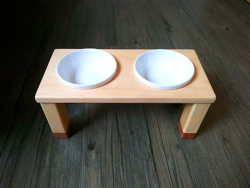 毛小孩餐桌系列--"就这样"   原木 宠物餐桌 碗架 - 碗/碗架 - 木头 咖啡色