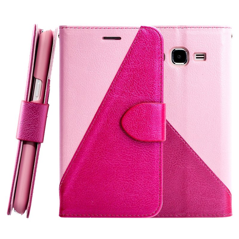 CASE SHOP Samsung Galaxy J5 专用侧掀站立式皮套 - 粉 (4716779655346) - 手机壳/手机套 - 其他材质 粉红色