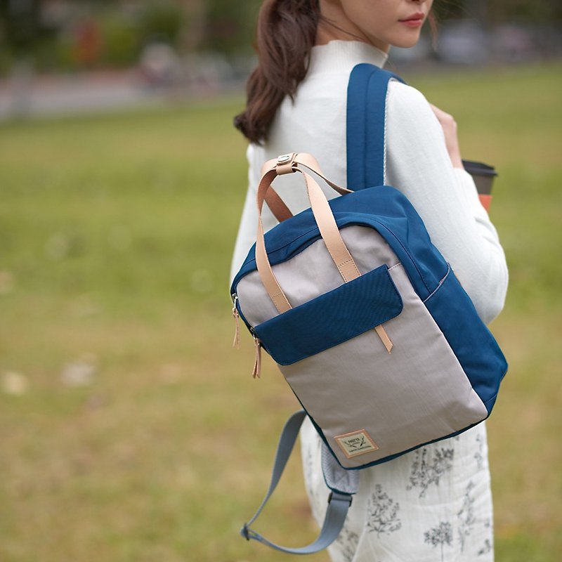 NETTA城市野餐系列后背包S号 (4色) | 防泼水 多夹层 一包两用 - 后背包/双肩包 - 防水材质 蓝色