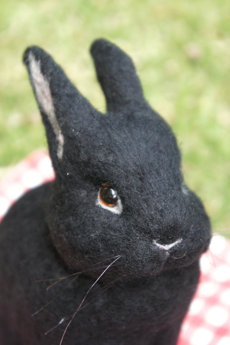 羊毛毡拟真兔兔 定制化(15CM大) - 玩偶/公仔 - 羊毛 