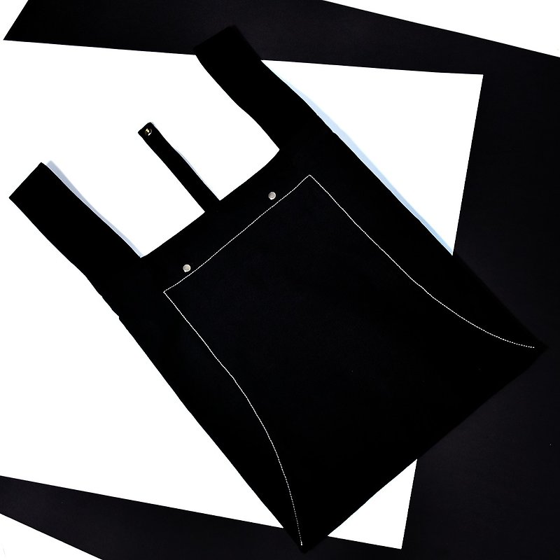 环保购物袋(L)_黑 - 侧背包/斜挎包 - 棉．麻 黑色