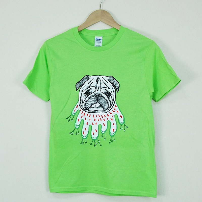 新创设计师-T恤：【草裙巴哥】短袖T-shirt《儿童》(麻灰) -陈孟如 - 其他 - 棉．麻 绿色