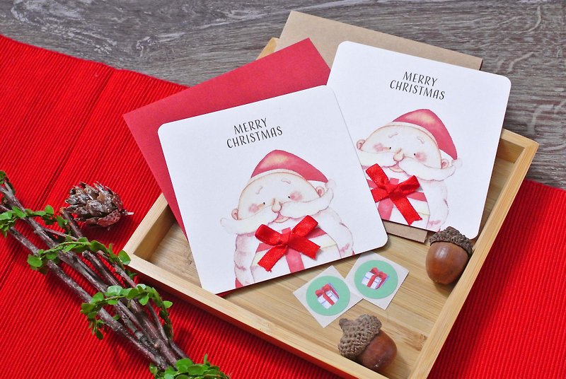 圣诞礼物小卡片-Merry Christmas - 卡片/明信片 - 纸 红色