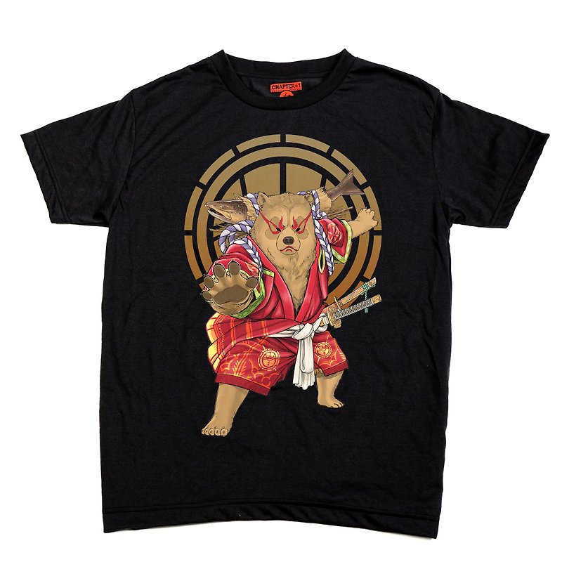 Kabuki Bear Chapter One T-shirt - 男装上衣/T 恤 - 棉．麻 黑色
