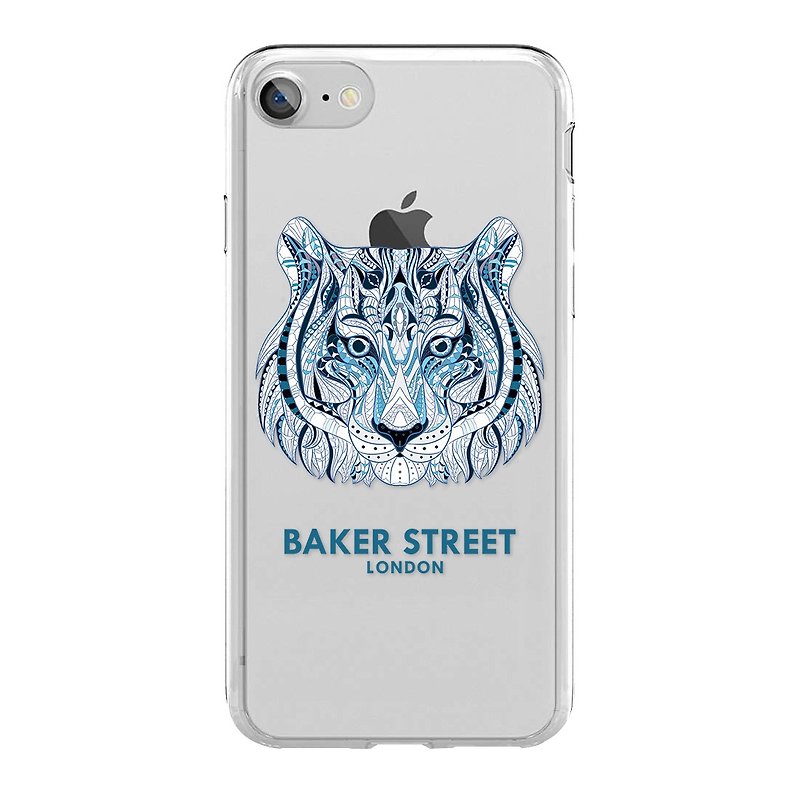 【英国 Baker Street 贝克街】iPhone 手机壳 - 禅绕画虎 - 手机壳/手机套 - 塑料 透明