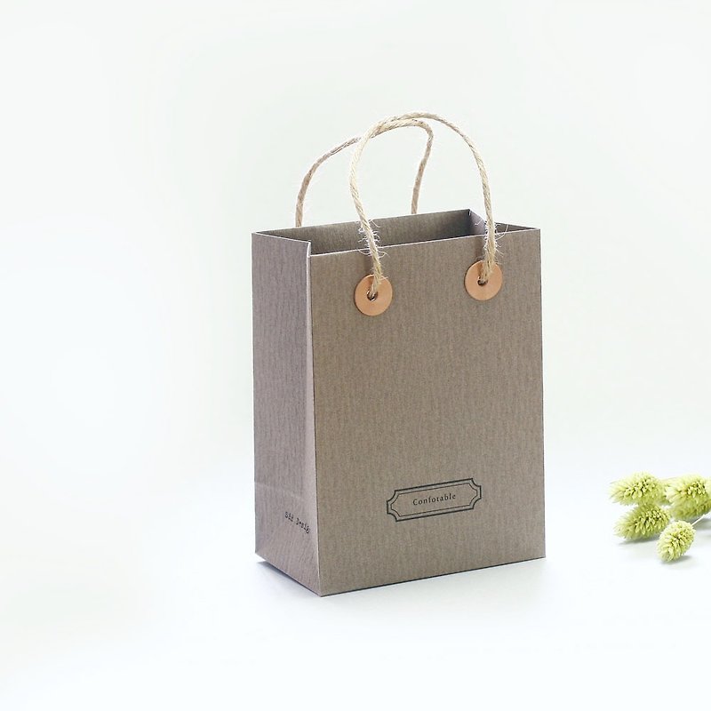 Comfortable // Charcoal gray) Small Sopping Bag 気持ちを伝える小さな手提げ袋 - 包装材料 - 纸 咖啡色