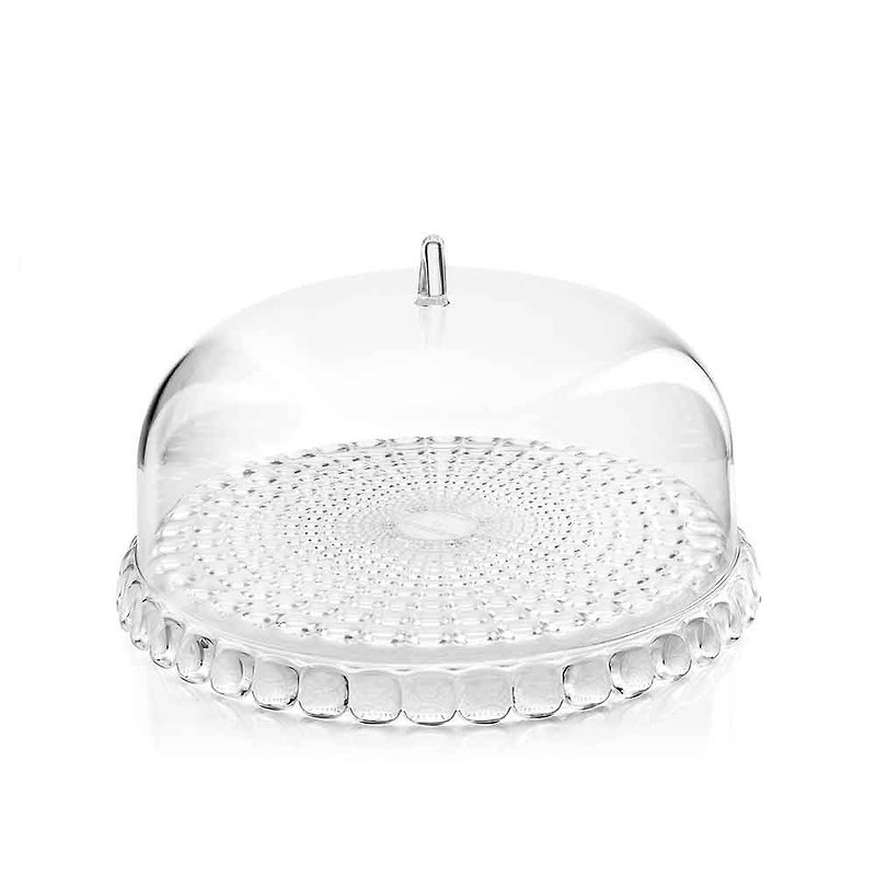 Tiffany系列-30CM含盖蛋糕盘-原厂彩盒 - 盘子/餐盘/盘架 - 塑料 透明