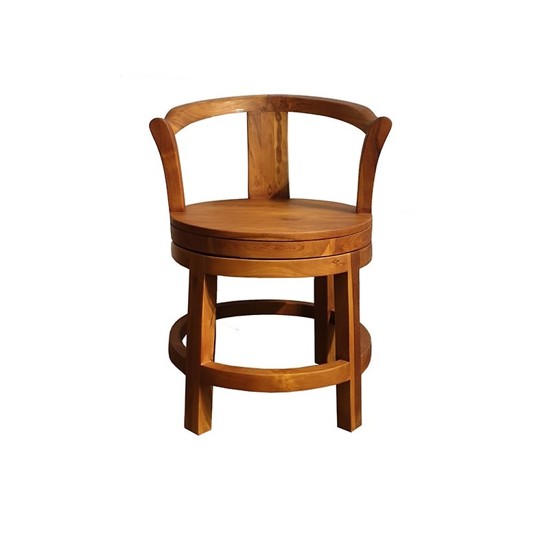 吉迪市柚木家具│柚木旋轉造型椅 休閒椅 客廳 椅子 RPCH022 - 椅子/沙发 - 木头 咖啡色