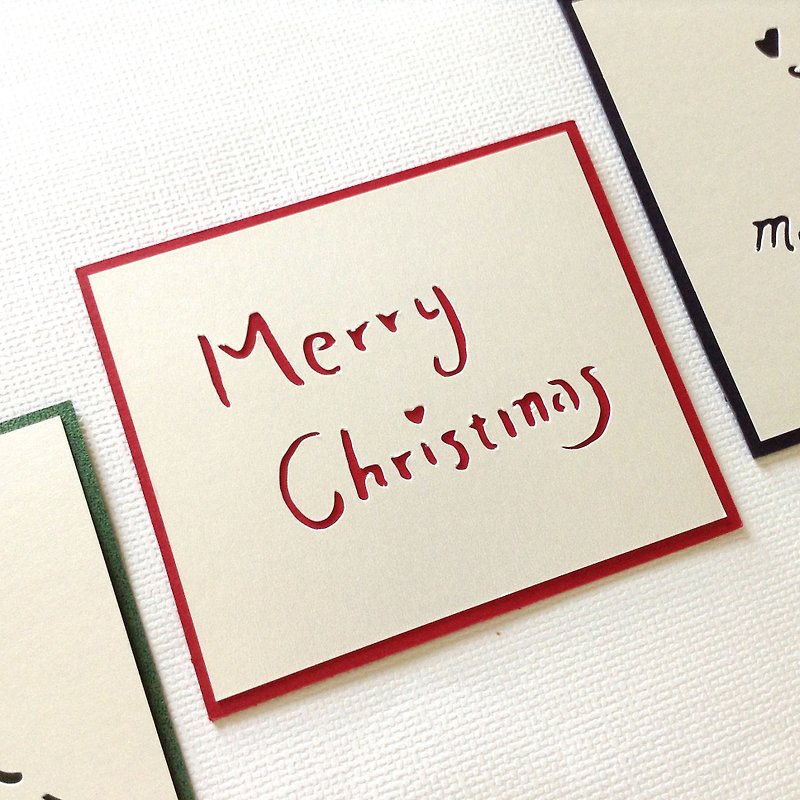 圣诞磁卡- Merry Christmas / 单张附信封 - 卡片/明信片 - 纸 红色