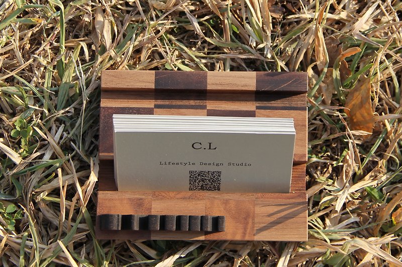 专属订单-《C.L Studio 》【现代简约-几何风格木制手机架/名片座】Miggie Yip - 文件夹/资料夹 - 木头 