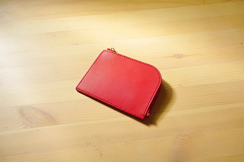 L型零钱包(A款) - 皮夹/钱包 - 真皮 红色
