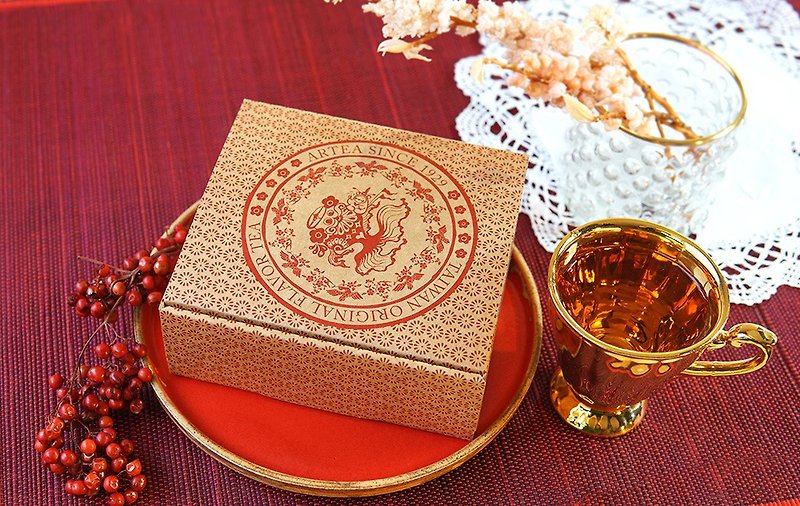 婚礼小物 喜鹊金鱼贺喜小礼盒  2包装X30盒(手采原片立体茶包) - 茶 - 纸 红色