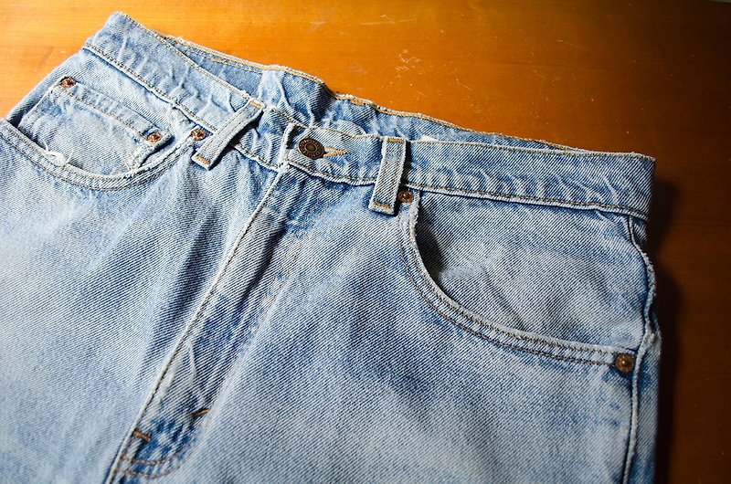 Levis 517 BootCut Jeans 浅蓝靴型丹宁牛仔裤 | vintage莞洱古着 - 男士长裤 - 棉．麻 