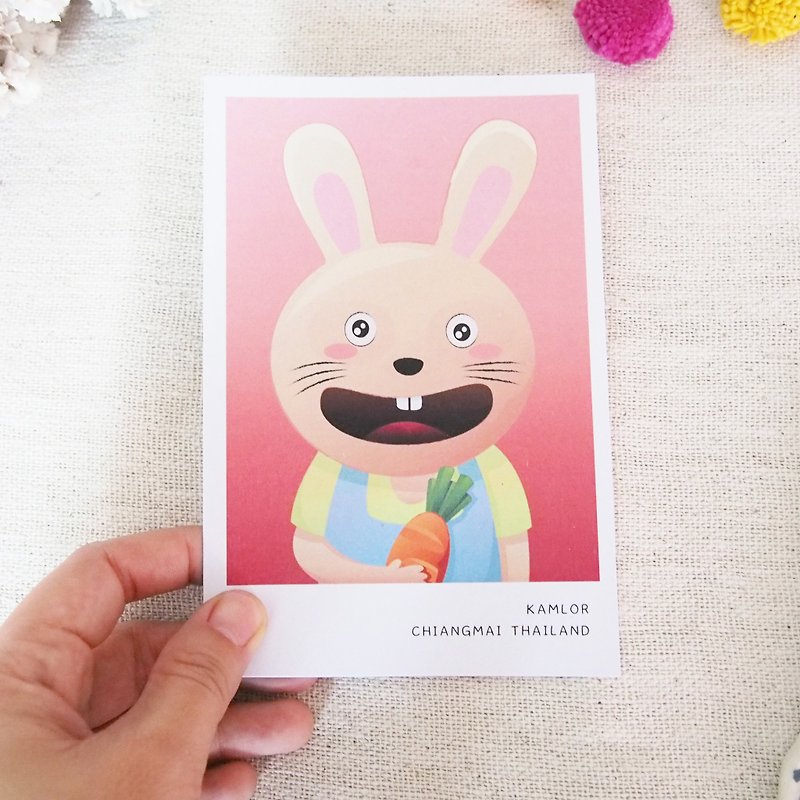 Post card - Bunny - 卡片/明信片 - 纸 