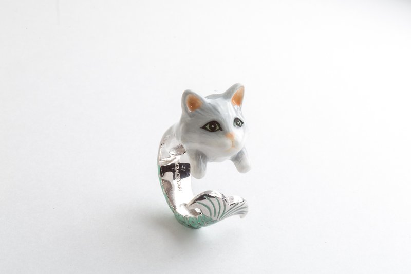 布偶人鱼猫戒指 - 戒指 - 珐琅 
