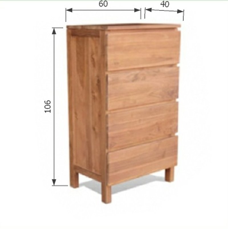安格斯柚木四抽斗柜  Angus 4D Cabinet (60) - 其他家具 - 木头 