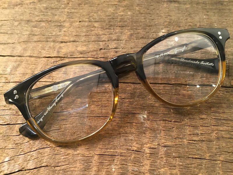 Absolute Vintage - 歌赋街(Gough Street) 梨型幼框板材眼镜 - Green & Yellow 绿黄色 - 眼镜/眼镜框 - 塑料 