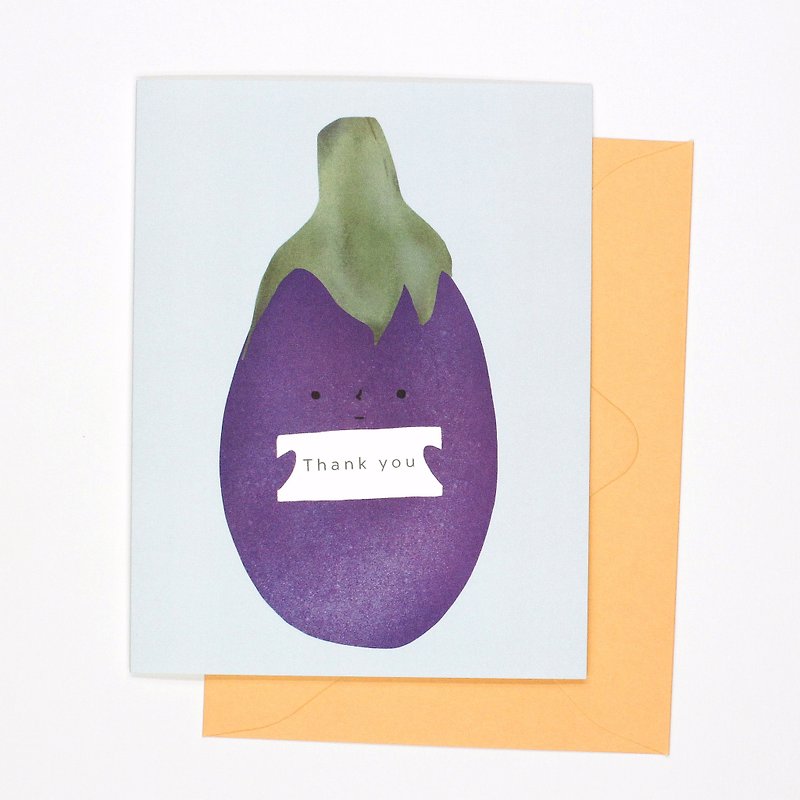 The Aubergines - Thank You Card - 卡片/明信片 - 纸 紫色