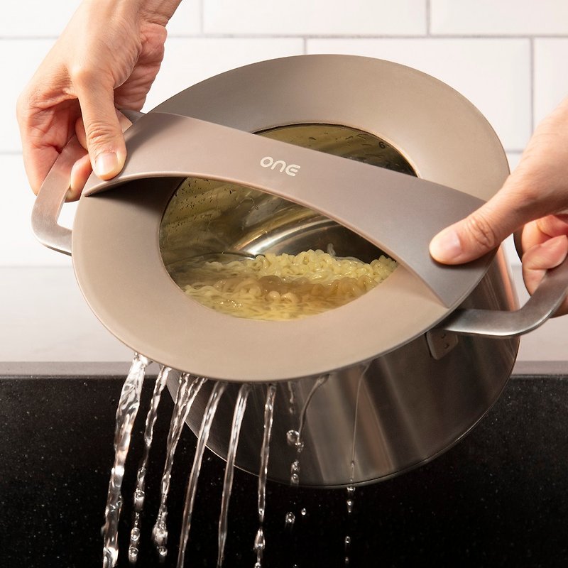 OneLid  多用途煲盖 (玻璃版灰色) - 厨房用具 - 硅胶 卡其色