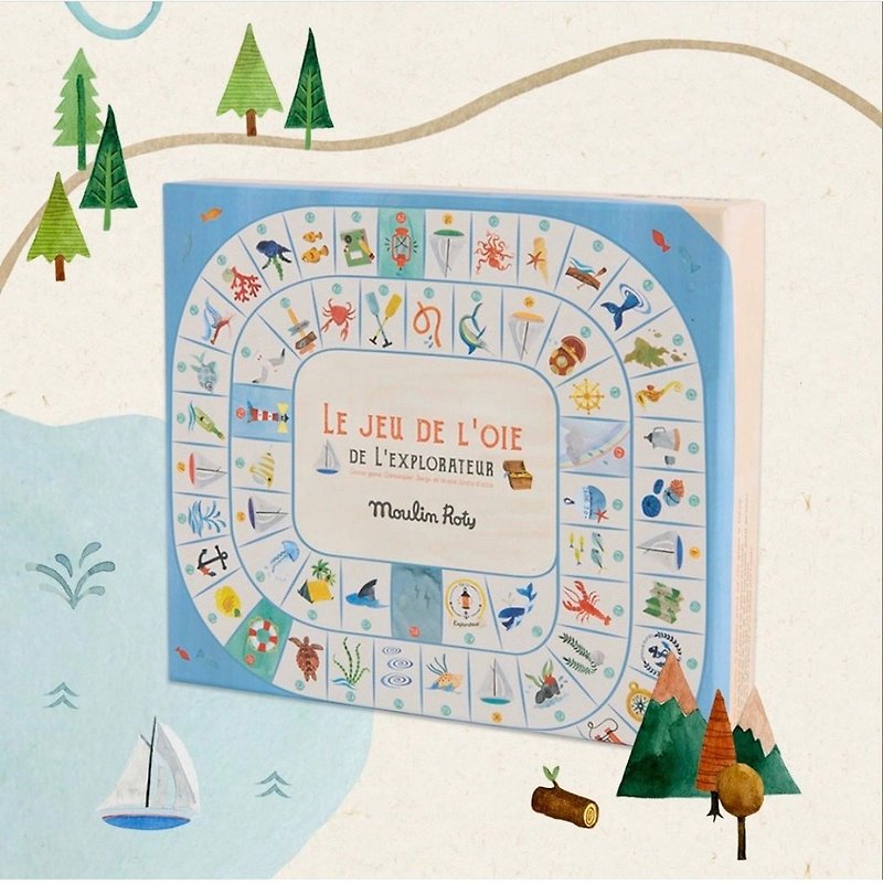 法国 Moulin Roty 花园派对游戏 - 海洋奇航桌游 - 玩具/玩偶 - 其他材质 多色