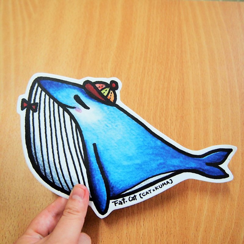 防水贴纸 - 鲸鱼(大) - 贴纸 - 纸 多色