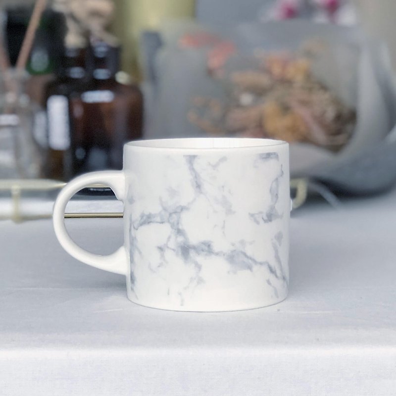 大理石纹马克杯 - 咖啡杯/马克杯 - 瓷 白色