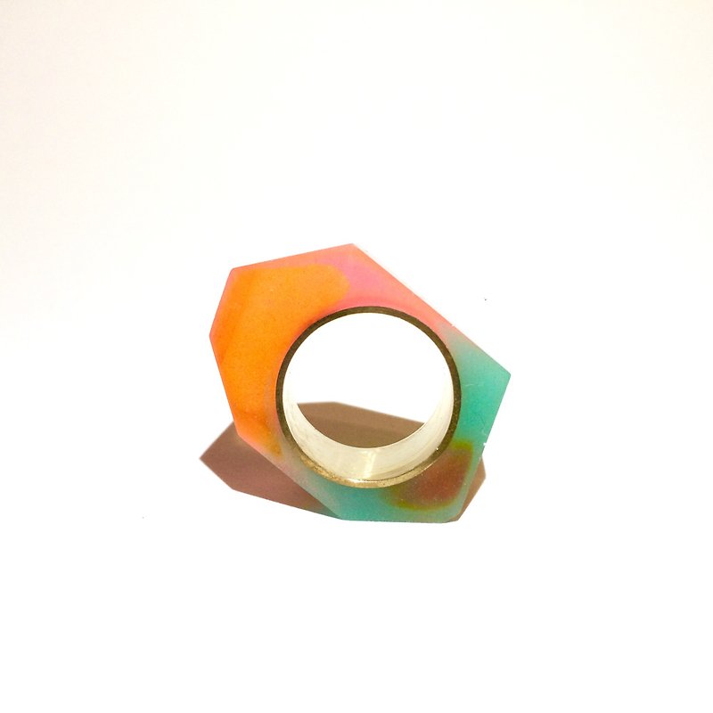 PRISMリング　ゴールド・オレンジブルー - 戒指 - 其他金属 橘色