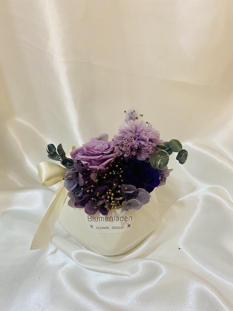 花寓 紫色系 永生桌花 - 干燥花/捧花 - 植物．花 