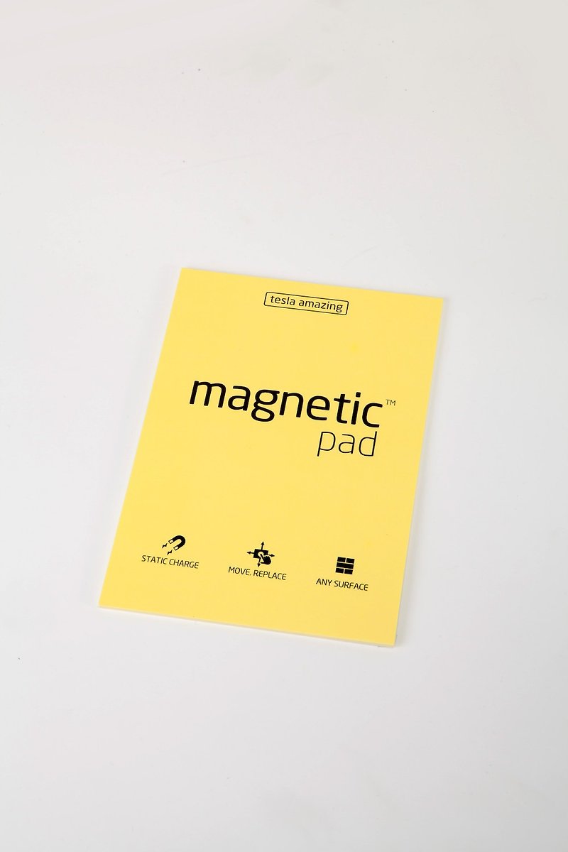 /Tesla Amazing/ Magnetic PAD 磁力便利贴 A5 黄 - 贴纸 - 纸 黄色