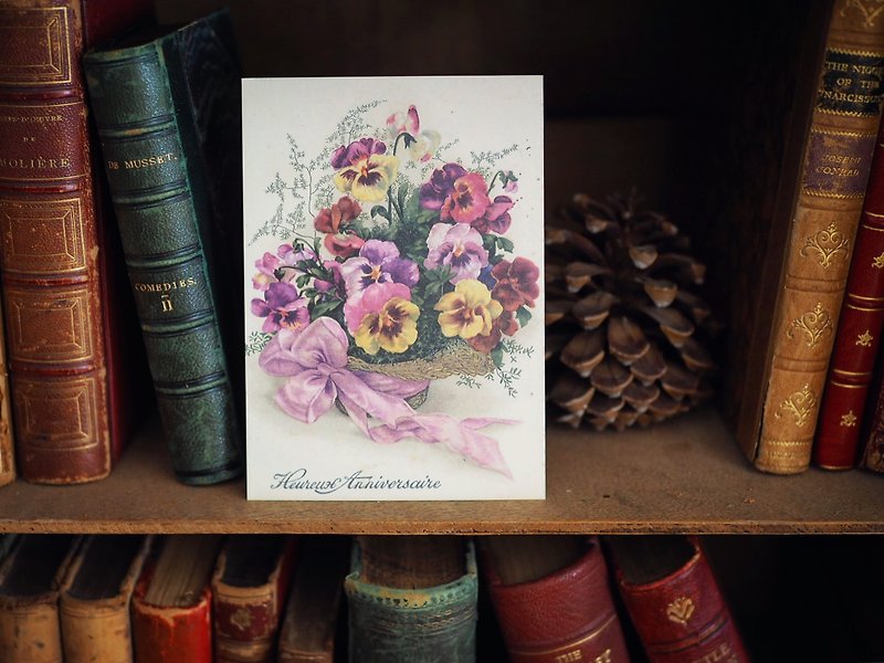 法国百年花卉 复刻版明信片 E款 - 卡片/明信片 - 纸 多色