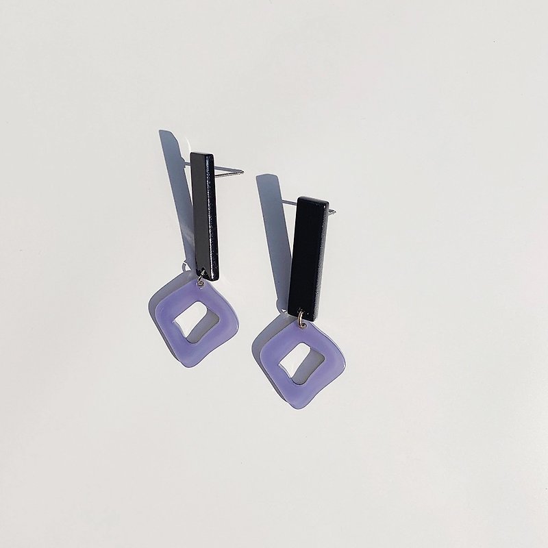 OZ.OZ - 耳环/耳夹 - 压克力 紫色
