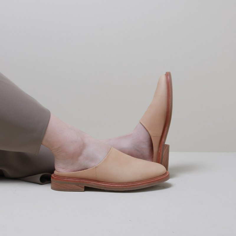 穆勒鞋 BN10驼-原色 - 女款皮鞋 - 真皮 卡其色