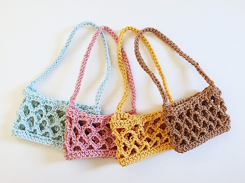 Easy Crochet Bottle Cover workshop - 随行杯提袋/水壶袋 - 绣线 多色