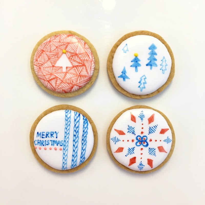 Gaita Cookie 蓝色的森林 圣诞饼干 8片 - 手工饼干 - 新鲜食材 蓝色