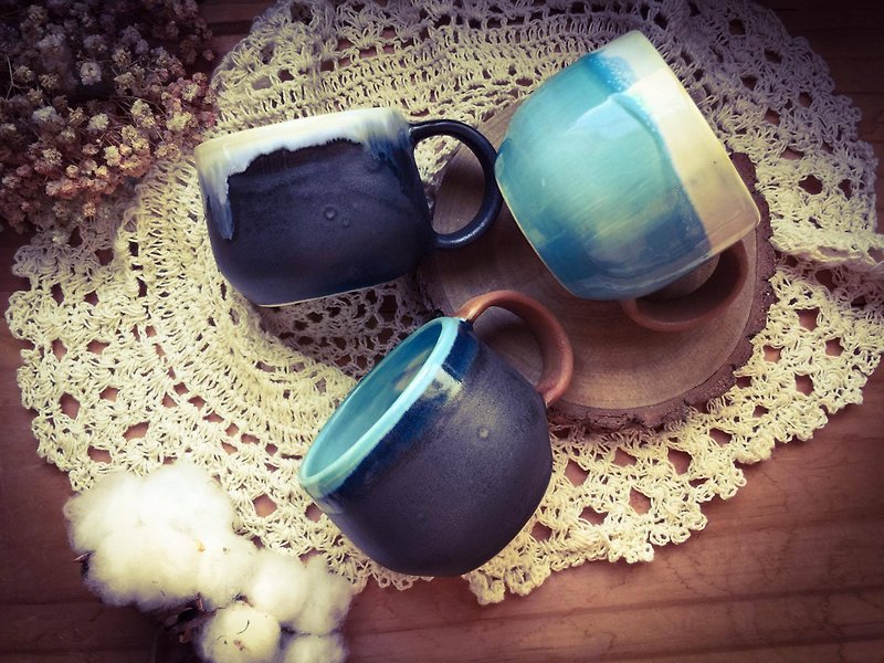 湛蓝-手感马克杯(小) - 咖啡杯/马克杯 - 陶 