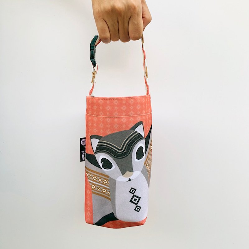 【森林动物系列】Q版飞鼠万用饮料提袋 - 手提包/手提袋 - 聚酯纤维 橘色