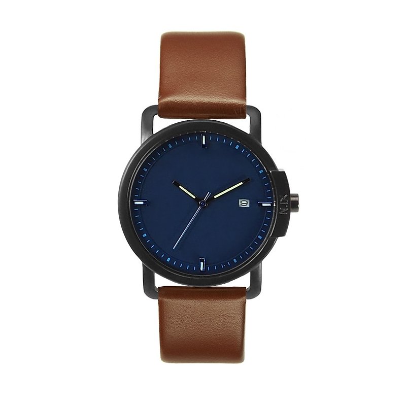Minimal Watches : Ocean Project - Ocean 06-Navy (Brown) - 男表/中性表 - 真皮 咖啡色