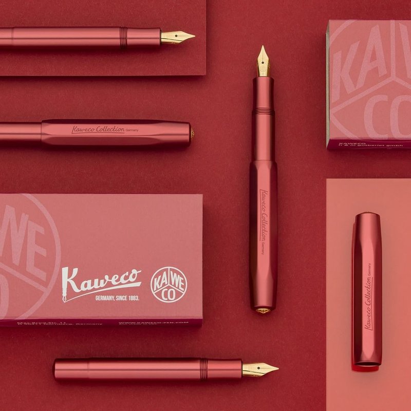 德国 KAWECO COLLECTION 系列钢笔 宝石红 F - 钢笔 - 铝合金 红色