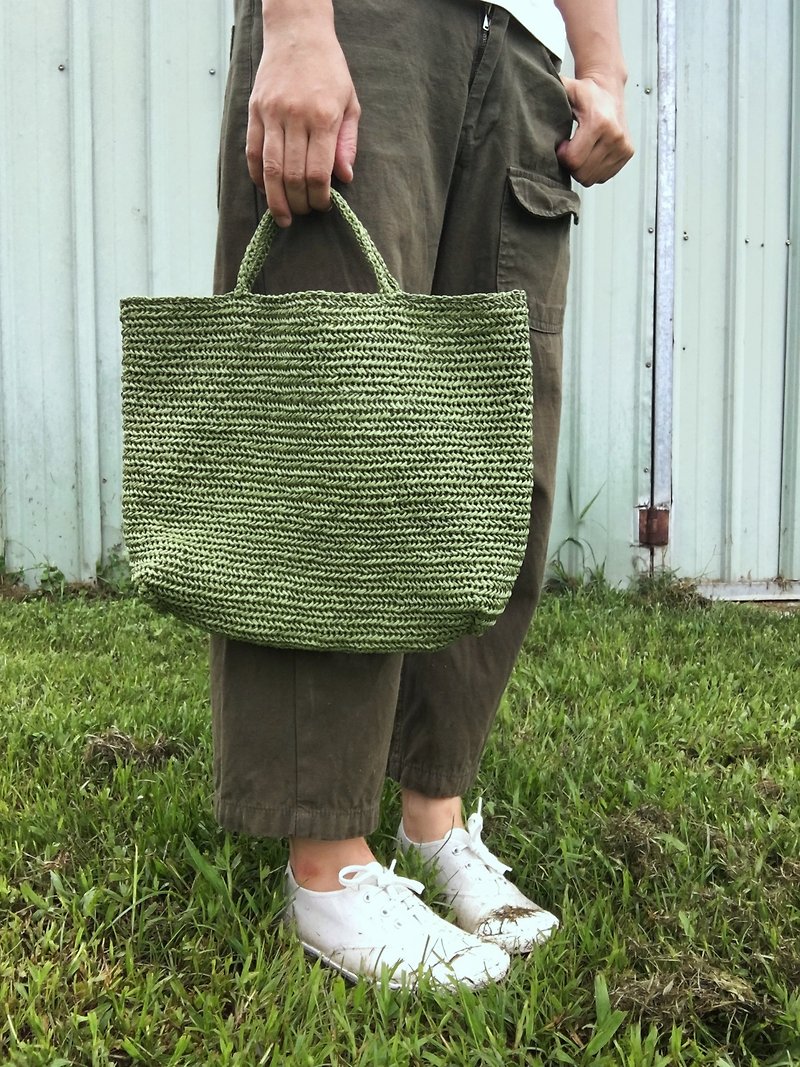 夏天的草编包 绿 - 手提包/手提袋 - 其他材质 绿色