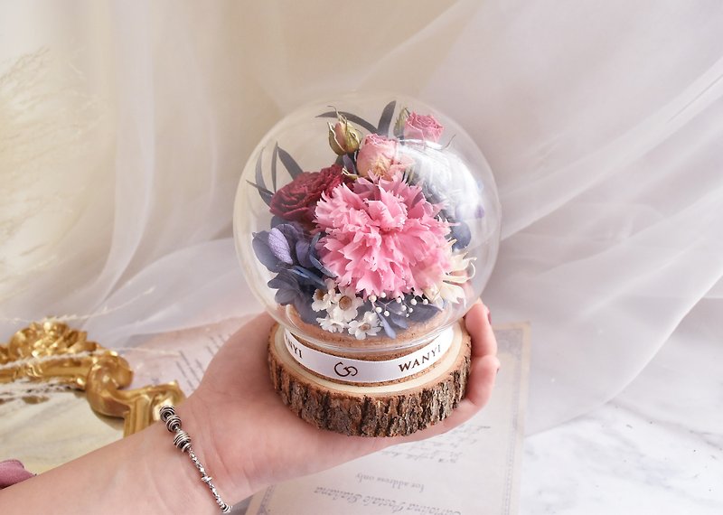 玫瑰魔法球 玻璃罩 干燥花 永生花 送礼 生日 婚礼 定制化 开幕