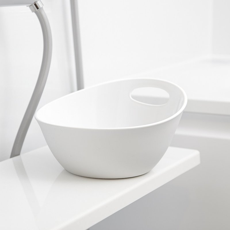 日本岩谷Iwatani RETTO一体简约圆形浴室舀水盆 - 其他 - 塑料 白色