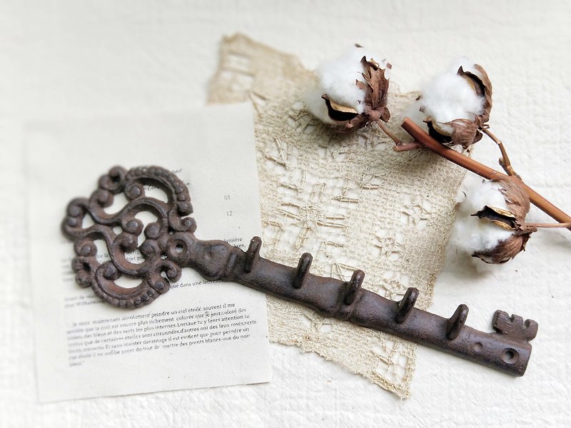 【好日恋物】德国vintage/antique钥匙造型铸铁挂勾 - 衣架/挂勾 - 其他金属 多色