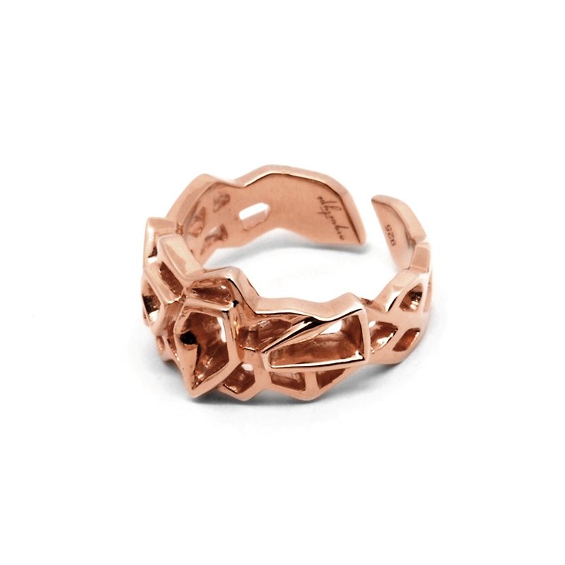 WIREFRAME Ring (S) / Rose Gold  (Small) - 戒指 - 其他金属 银色