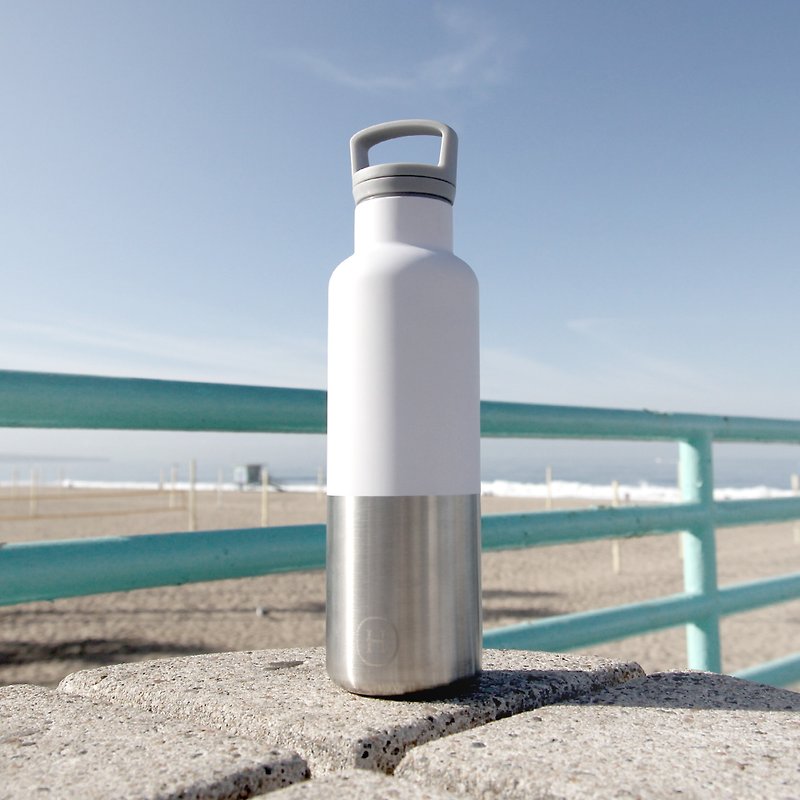 美国HYDY时尚保温水瓶，CinCin系列-冰河银白瓶, 不锈钢保温水瓶 - 590ml, 保冰24小时, 保温12小时 - 水壶/水瓶 - 其他金属 白色